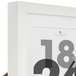 Cadre photo Eva - bois et verre - blanc - 18x24 cm - Atmosphera