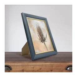Cadre photo hades bleu doré 18x24 cm Fabriqué en France