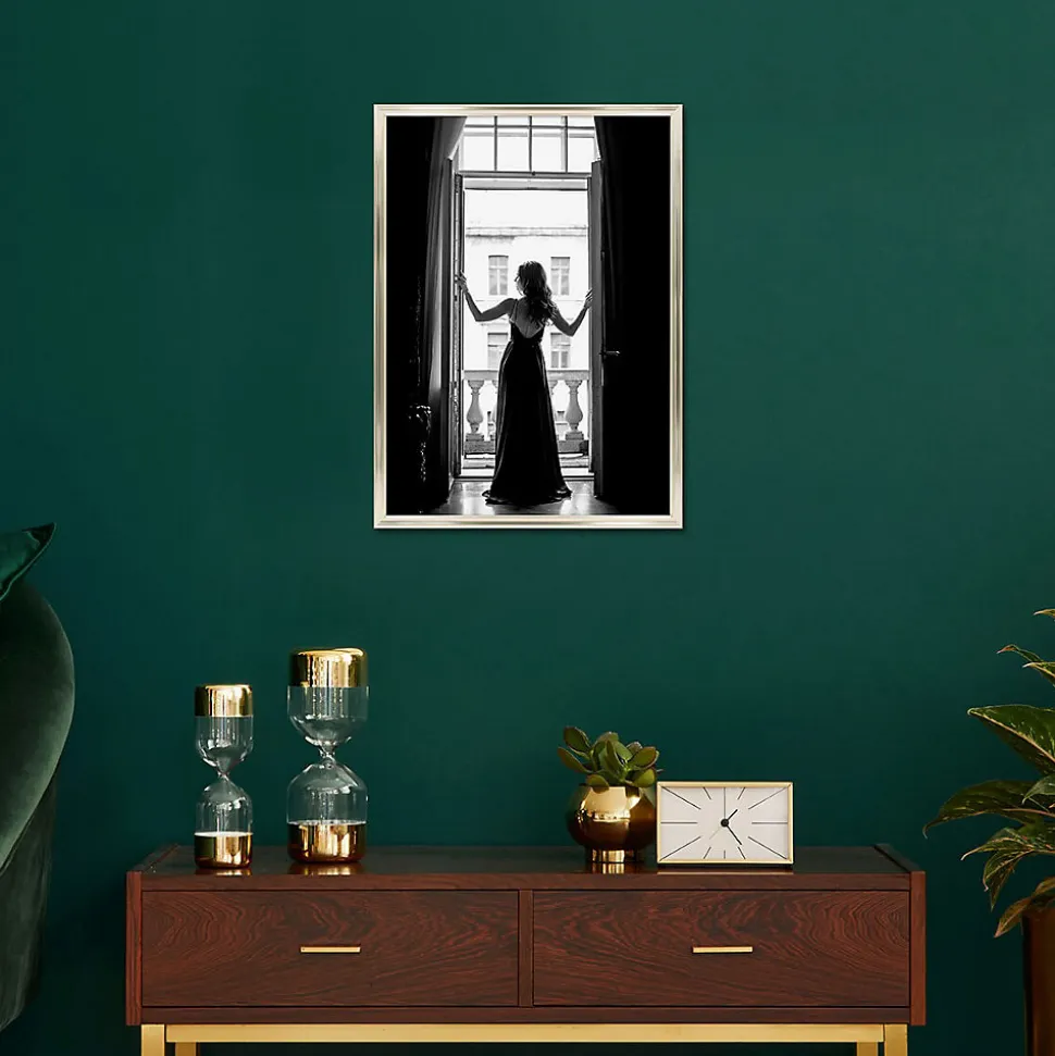 Cadre photo julia blanc doré 50x70 cm Fabriqué en France