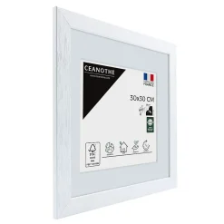 Cadre photo karma blanc 30x30 cm Fabriqué en France