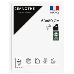 Cadre photo karma blanc 60x80 cm Fabriqué en France