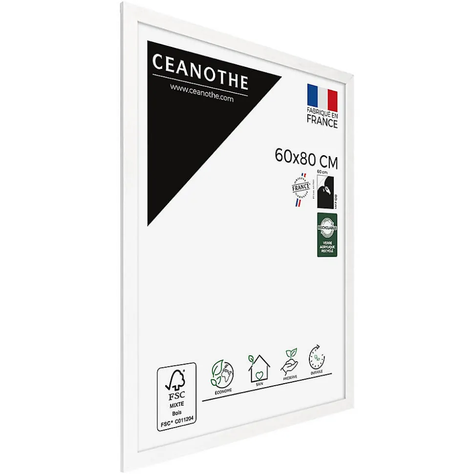 Cadre photo karma blanc 60x80 cm Fabriqué en France