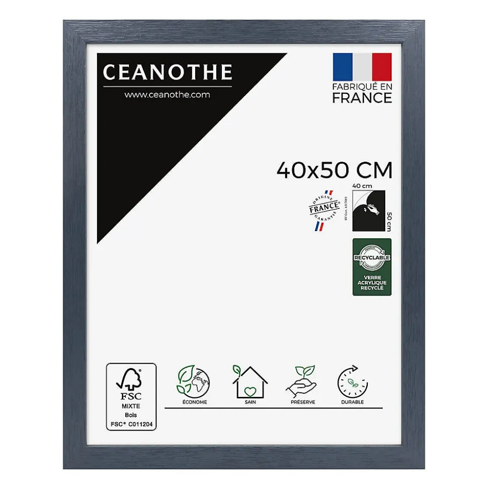 Cadre photo karma gris bleuté 40x50 cm Fabriqué en France