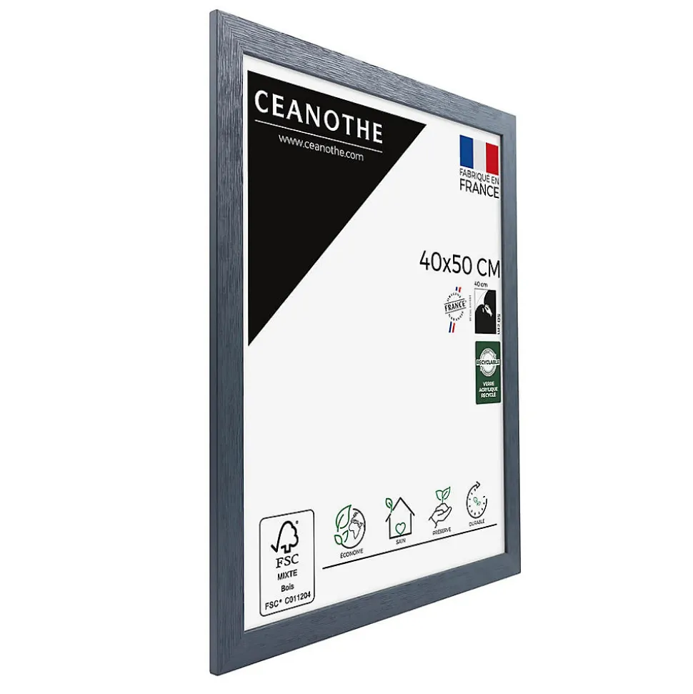 Cadre photo karma gris bleuté 40x50 cm Fabriqué en France