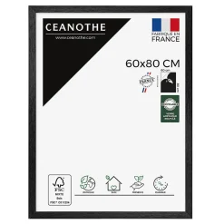 Cadre photo karma noir 60x80 cm Fabriqué en France