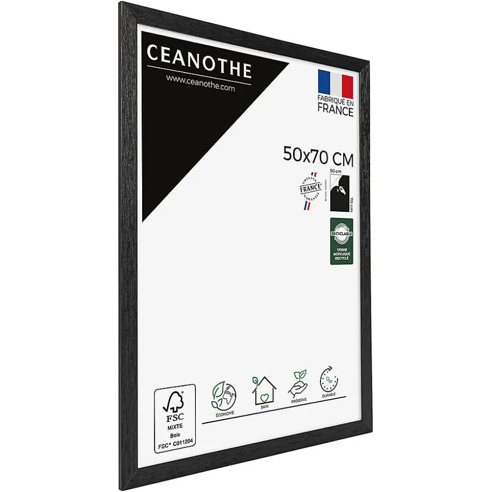 Cadre photo karma noir 60x80 cm Fabriqué en France
