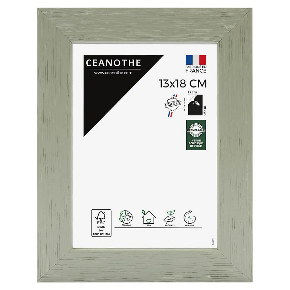 Cadre photo karma tilleul 13x18 cm Fabriqué en France