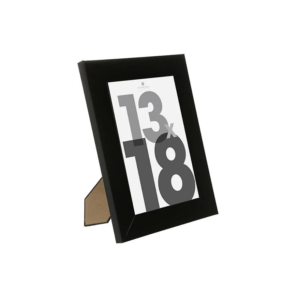 Cadre photo Lise - bois et verre - noir - 13x18 cm - Atmosphera