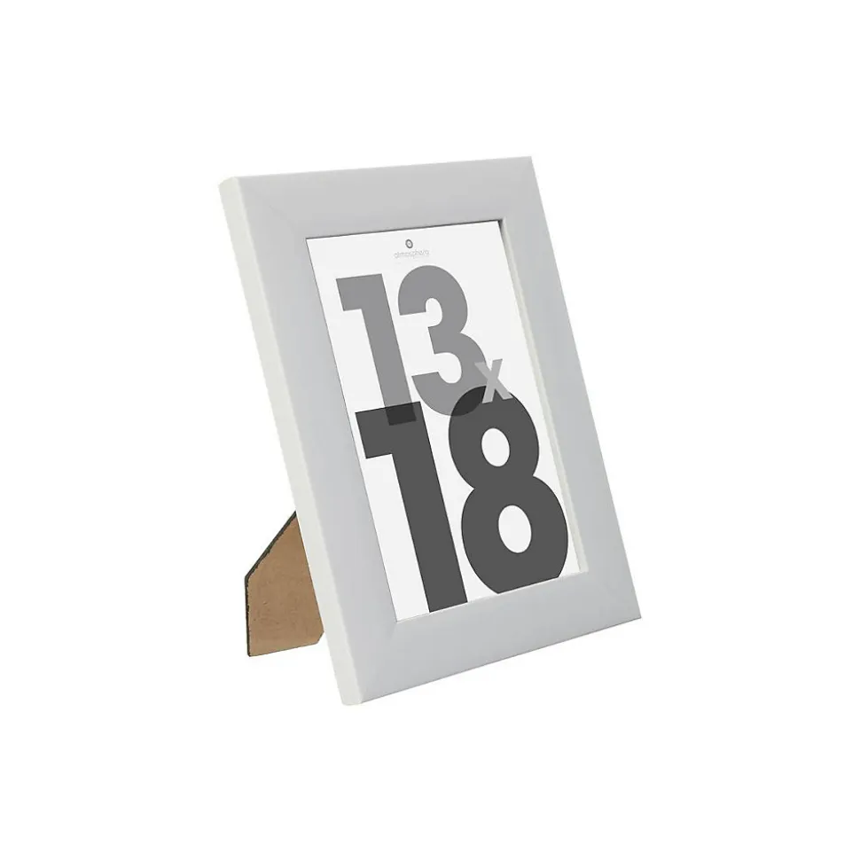 Cadre photo Lise - bois et verre - blanc - 13x18 cm - Atmosphera