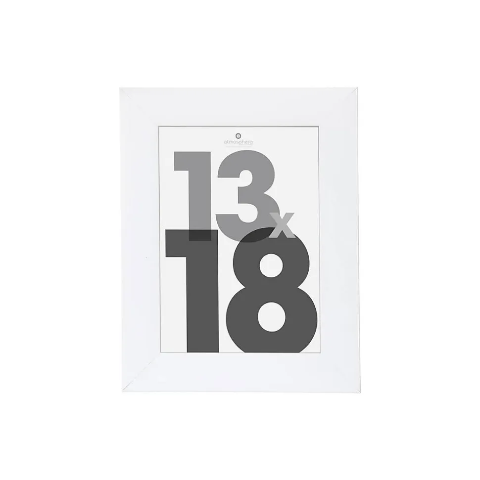 Cadre photo Lise - bois et verre - blanc - 13x18 cm - Atmosphera