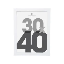 Cadre photo Lise - verre - blanc - 30x40 cm - Atmosphera