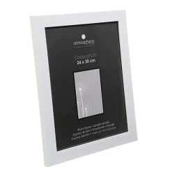 Cadre photo Lise - verre - blanc - 24x30 cm - Atmosphera