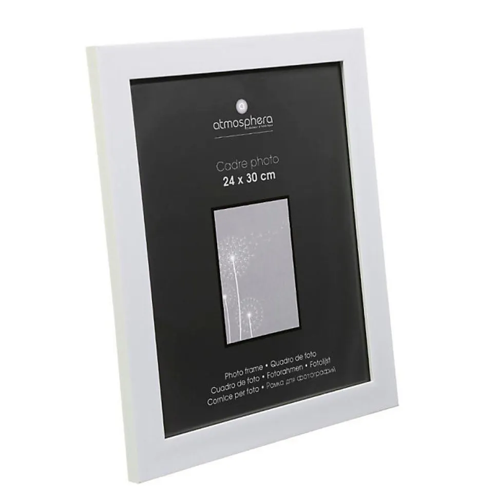 Cadre photo Lise - verre - blanc - 24x30 cm - Atmosphera