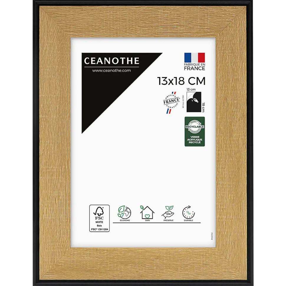 Cadre photo loft noir 13x18 cm Fabriqué en France