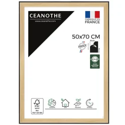 Cadre photo loft noir 50x70 cm Fabriqué en France