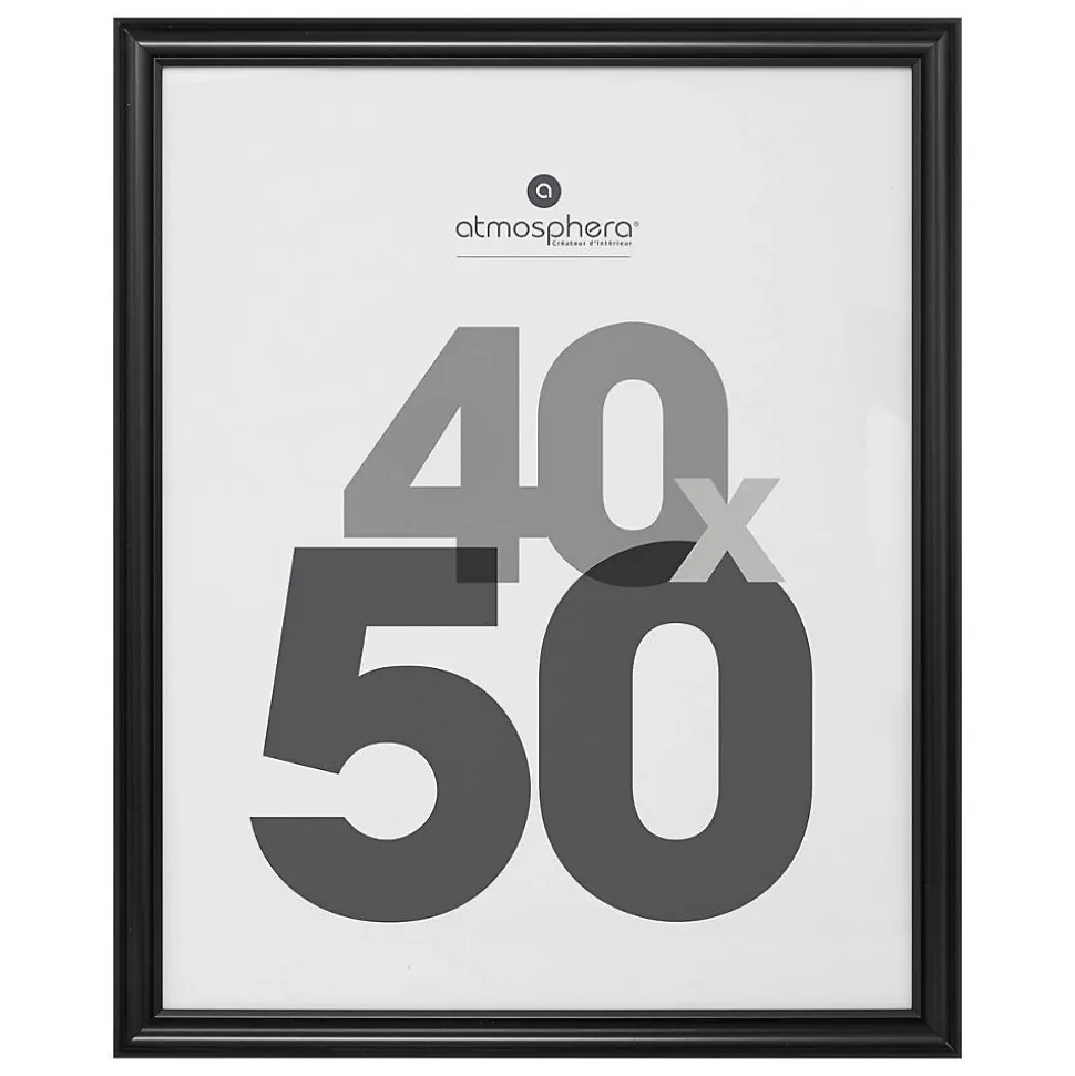 Cadre photo Mae en bois 40x50cm noir - Atmosphera