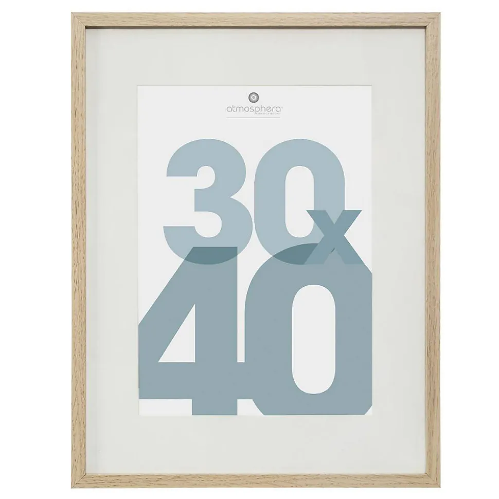 Cadre photo Manu - bois et verre - 30x40 cm - Atmosphera