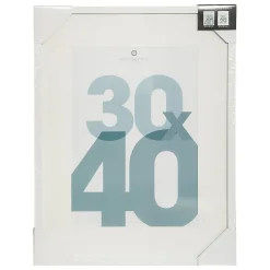 Cadre photo Manu - bois et verre - blanc - 30x40 cm - Atmosphera