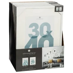 Cadre photo Manu - bois et verre - blanc - 30x40 cm - Atmosphera