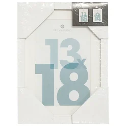 Cadre photo Manu - bois et verre - blanc - 13x18 cm - Atmosphera