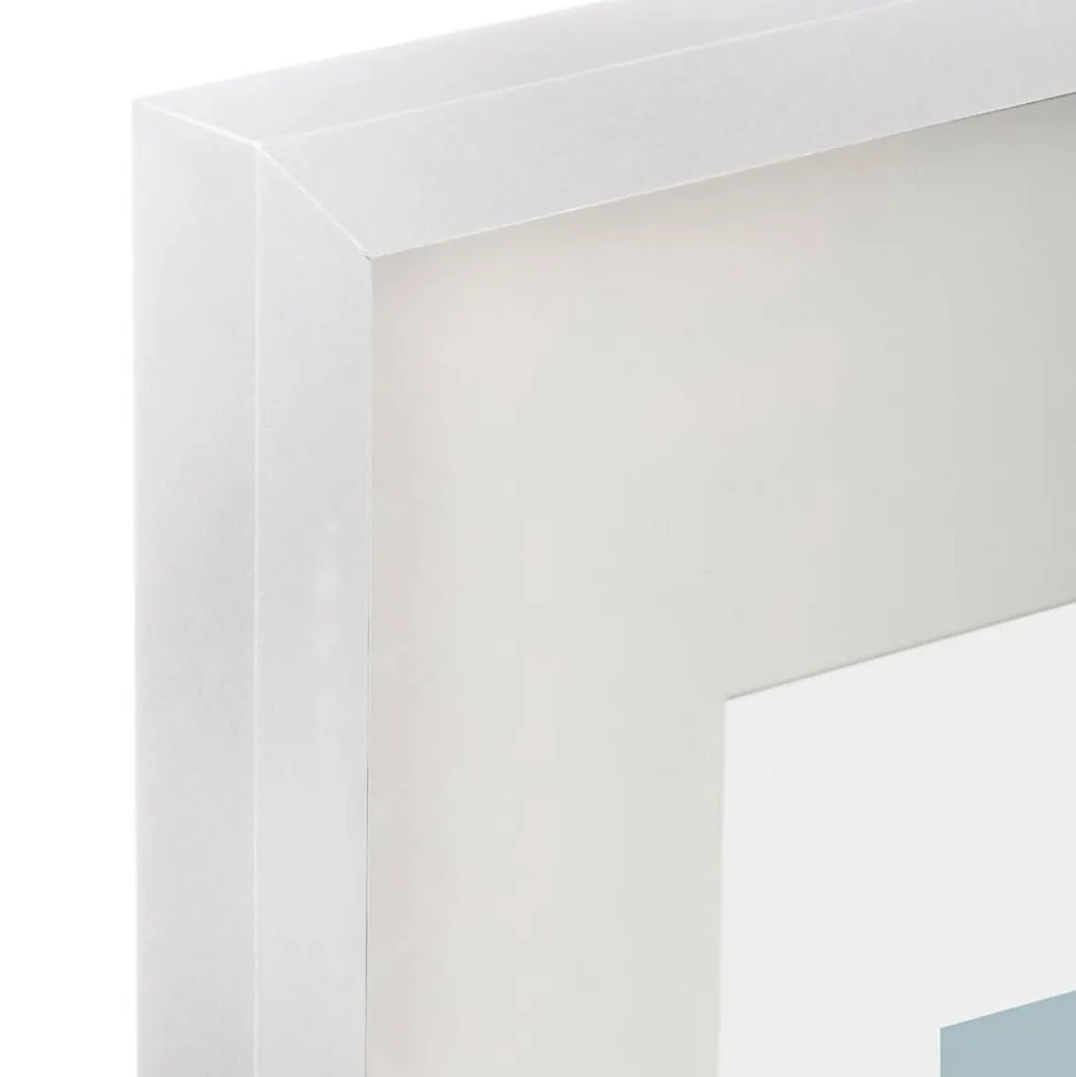 Cadre photo Manu - bois et verre - blanc - 13x18 cm - Atmosphera