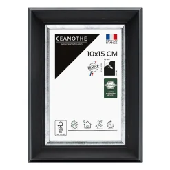 Cadre photo pandore noir argent 10x15 cm Fabriqué en France