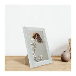 Cadre photo perle gris clair 10x15 cm Fabriqué en France