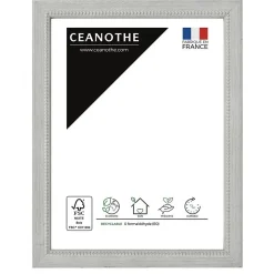 Cadre photo perle gris clair 10x15 cm Fabriqué en France