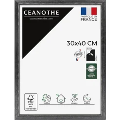Cadre photo perle noir 30x40 cm Fabriqué en France