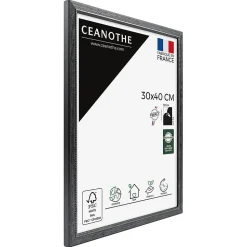 Cadre photo perle noir 30x40 cm Fabriqué en France