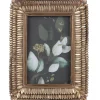 Cadre photo petite feuilles dorés l.10 x H.15 cm Emde