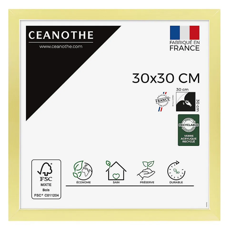 Cadre photo precious doré 30x30 cm Fabriqué en France