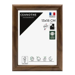 Cadre photo shelter ébène 13x18 cm Fabriqué en France