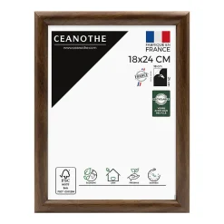 Cadre photo shelter ébène 18x24 cm Fabriqué en France
