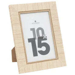 Cadre photo Théa beige 10x15cm - Atmosphera