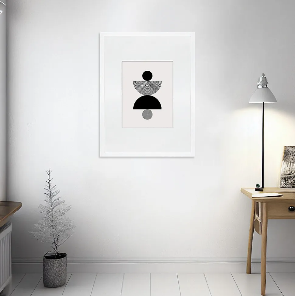 Cadre photo wild blanc 50x70 cm avec passe-partout 30x40 cm Fabriqué en France