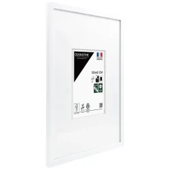 Cadre photo wild blanc 30x40 cm avec passe-partout 15x20 cm Fabriqué en France