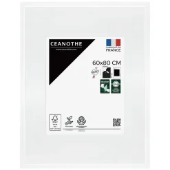 Cadre photo wild blanc 60x80 cm avec passe-partout 40x50 cm Fabriqué en France