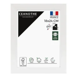 Cadre photo wild ébène 40x50 cm avec passe-partout 20x30 cm Fabriqué en France