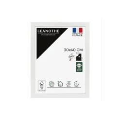 Cadre photo wild ébène 24x30 cm avec passe-partout 13x18 cm Fabriqué en France