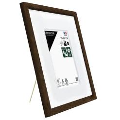 Cadre photo wild ébène 15x20 cm avec passe-partout 9x13 cm Fabriqué en France