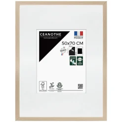 Cadre photo wild brut 50x70 cm avec passe-partout 30x40 cm Fabriqué en France