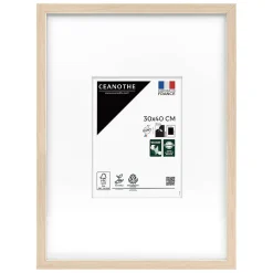 Cadre photo wild brut 30x40 cm avec passe-partout 15x20 cm Fabriqué en France