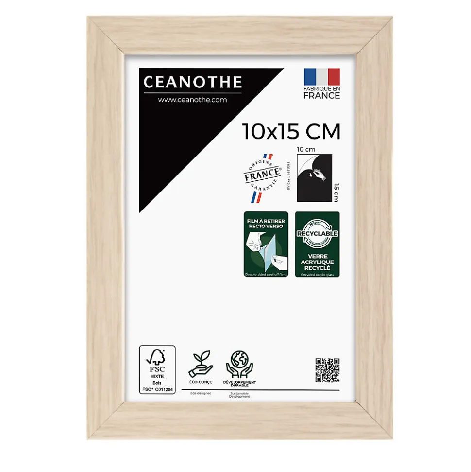 Cadre photo wild brut 10x15 cm Fabriqué en France