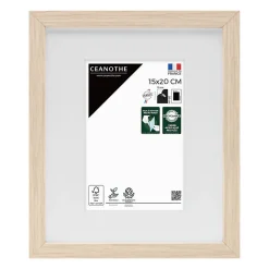 Cadre photo wild brut 15x20 cm avec passe-partout 9x13 cm Fabriqué en France