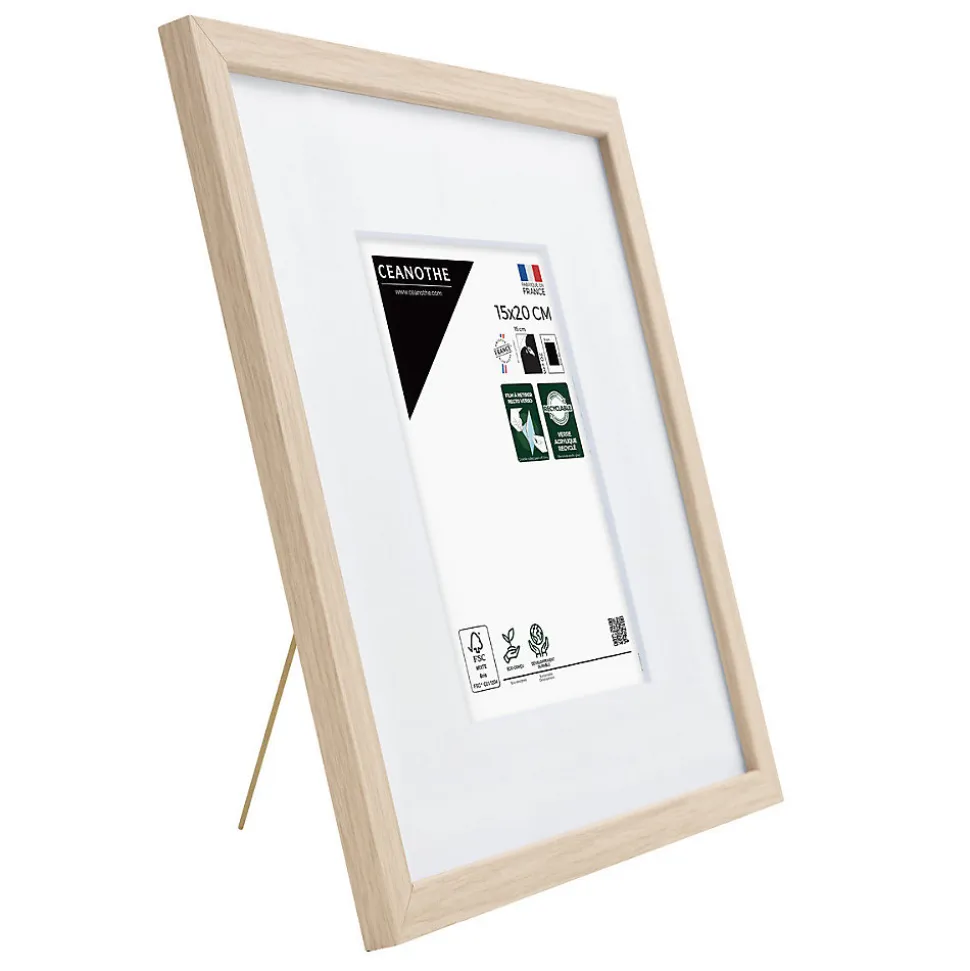 Cadre photo wild brut 15x20 cm avec passe-partout 9x13 cm Fabriqué en France