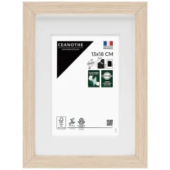 Cadre photo wild brut 13x18 cm avec passe-partout 9x13 cm Fabriqué en France
