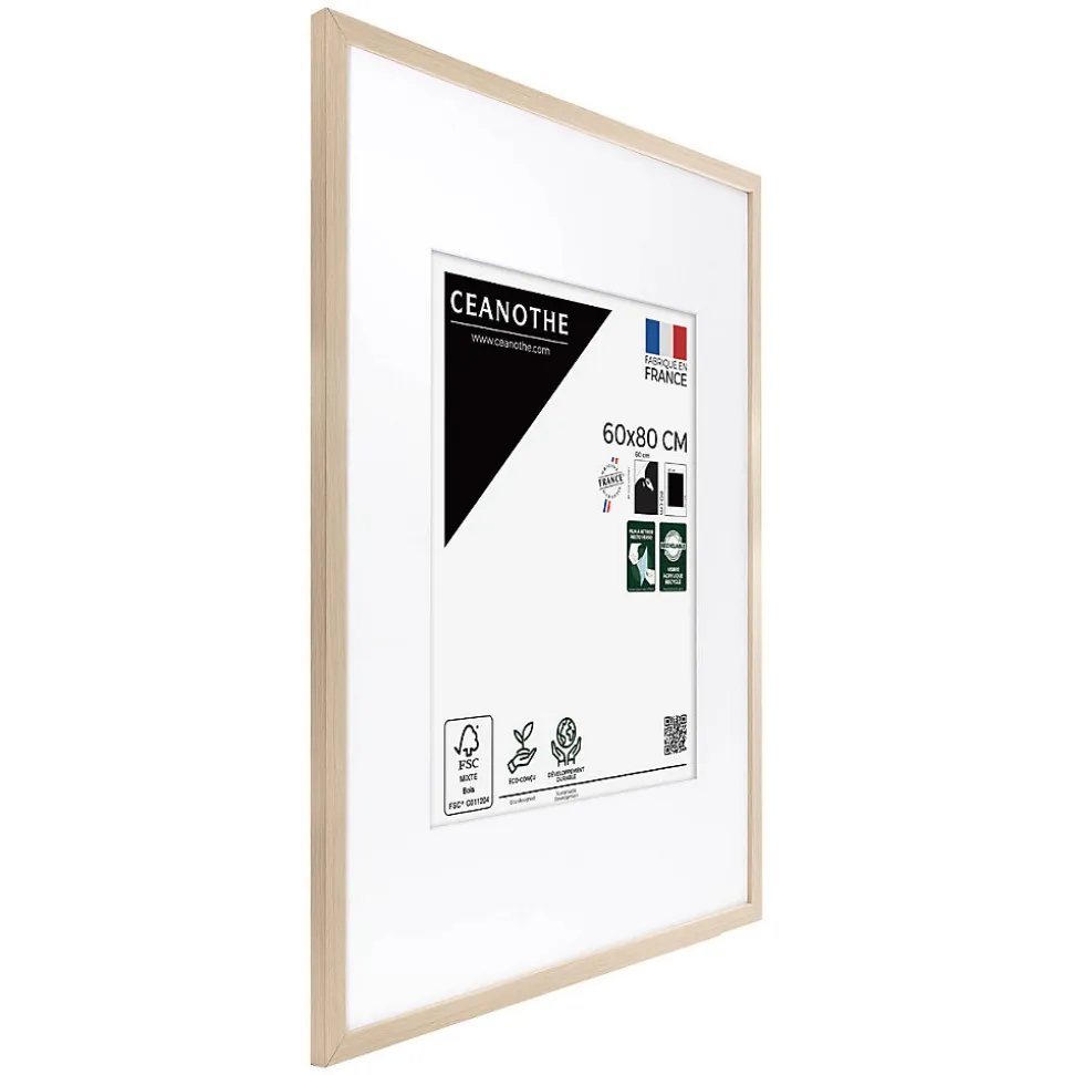 Cadre photo wild brut 60x80 cm avec passe-partout 40x50 cm Fabriqué en France