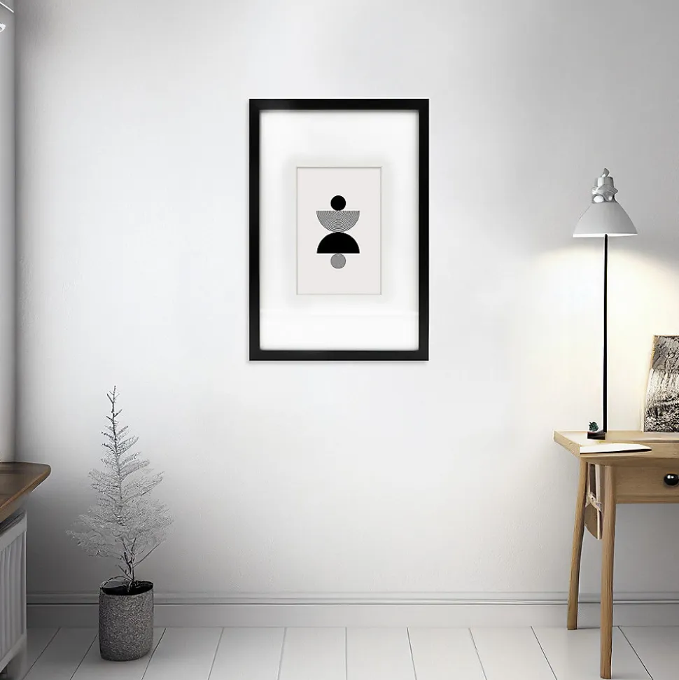 Cadre photo wild noir 40x60 cm avec passe-partout 20x30 cm Fabriqué en France