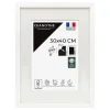 Cadre photo 30x40 cm milan blanc avec passe-partout 20x30 cm Fabriqué en France